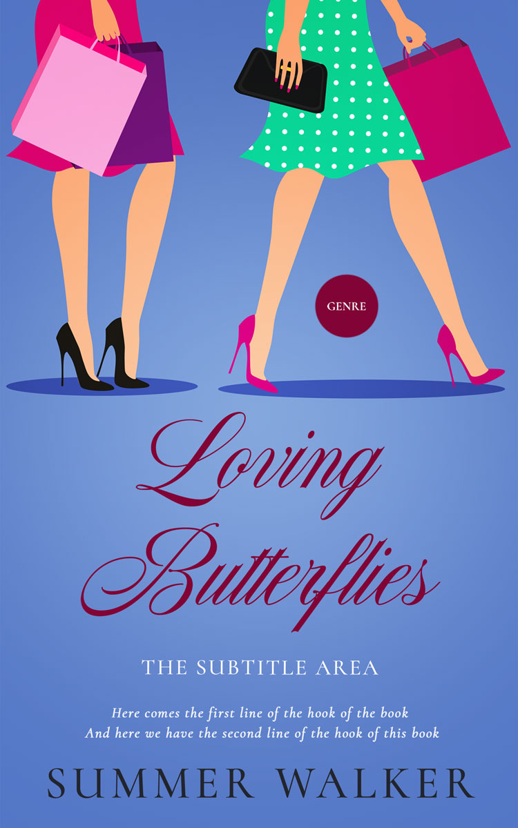 2D view of Premade Chick Lit Book Cover - Danube