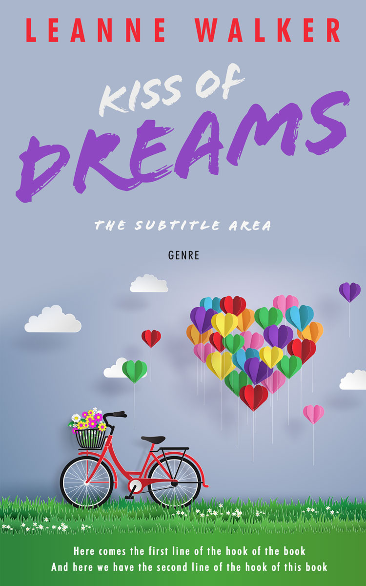 2D view of Premade Romance Book Cover - Cadet Blue