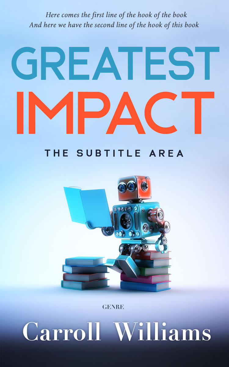 2D view of Premade Science Fiction Book Cover - Tropical Blue