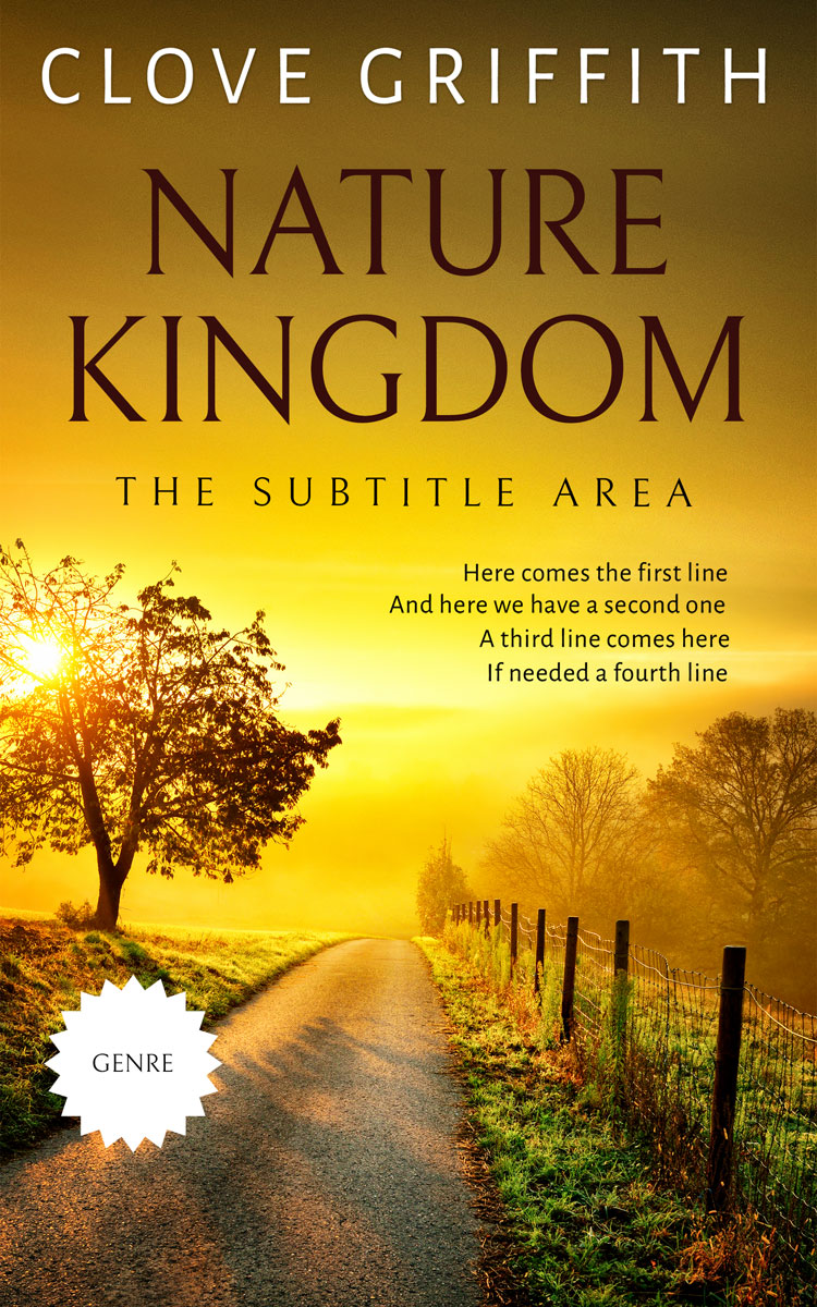 2D view of Premade Nature Book Cover - Mandalay