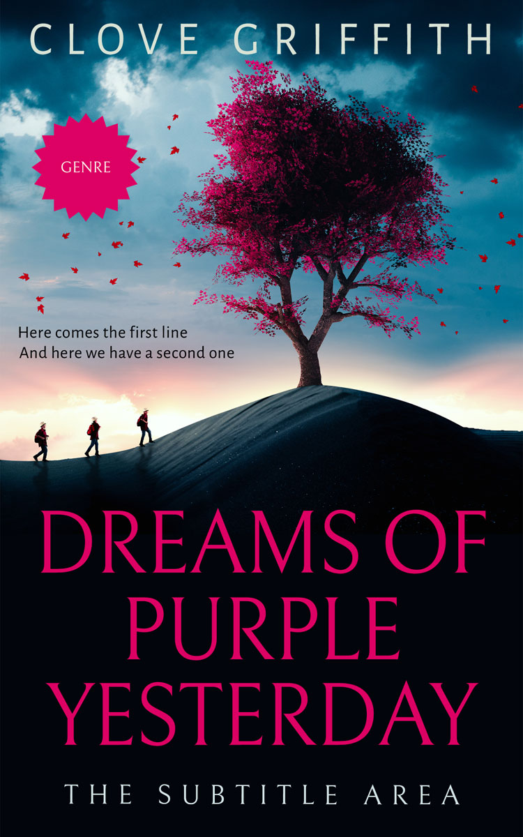 2D view of Premade Surreal Book Cover - Ebony