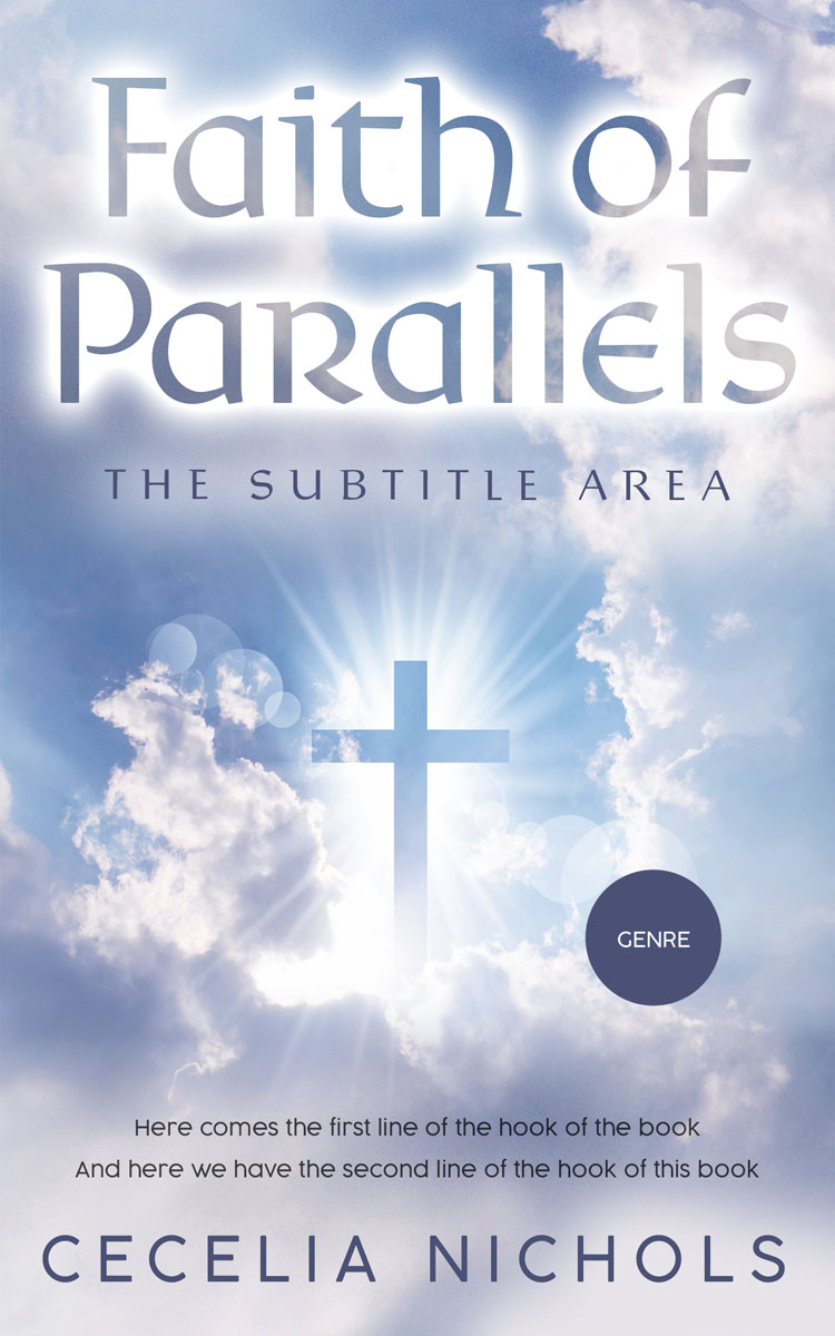 2D view of Premade Religion & Spirituality Book Cover - Blue Haze