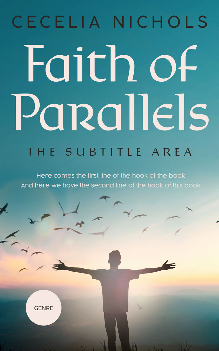 2D view of Premade Religion & Spirituality Book Cover - Smalt Blue