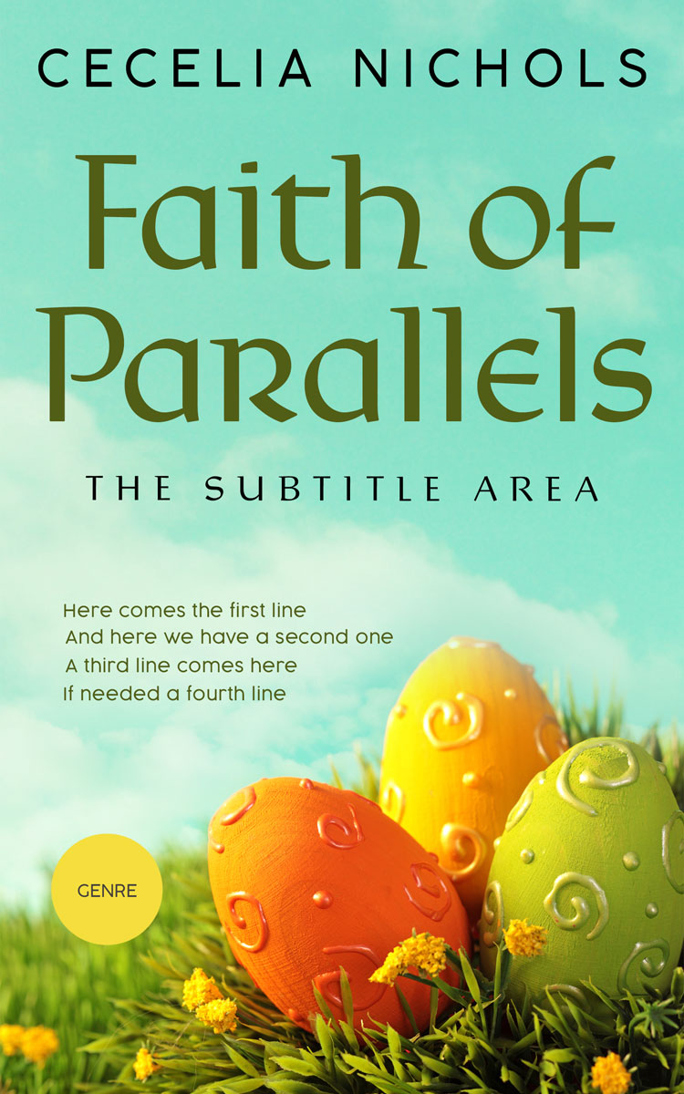 2D view of Premade Children's Book Cover - Algae Green