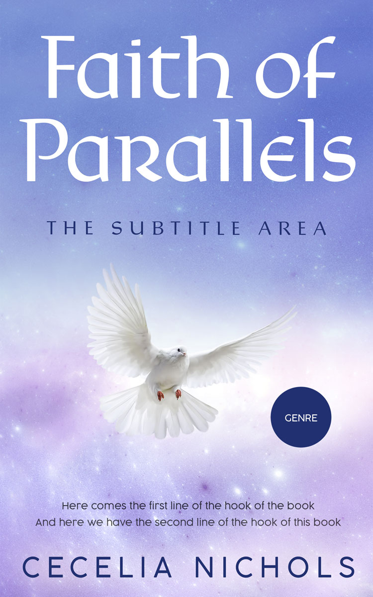 2D view of Premade Religion & Spirituality Book Cover - Periwinkle Gray