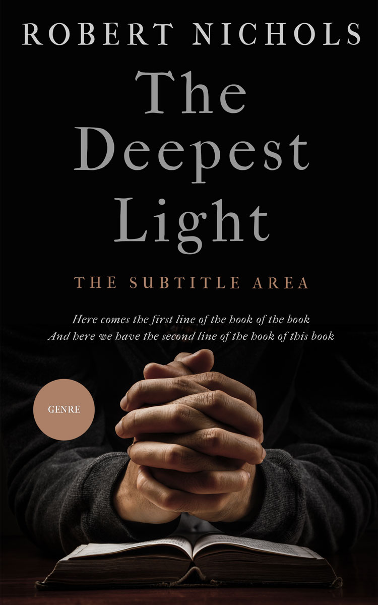 2D view of Premade Religion & Spirituality Book Cover - Cod Gray