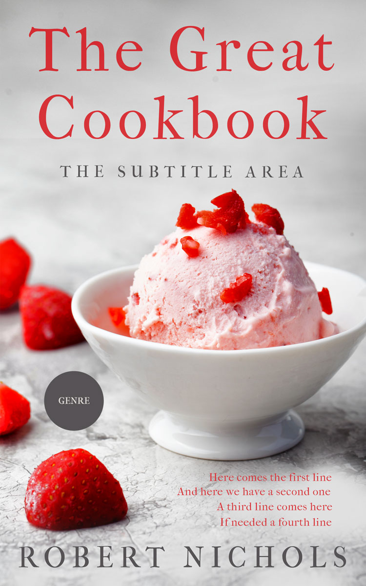 2D view of Premade Cookbooks & Food & Wine Book Cover - Alto