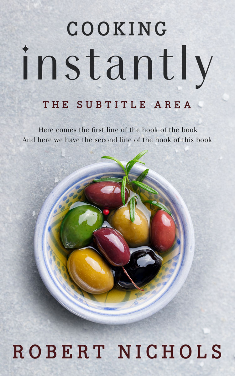 2D view of Premade Cookbooks & Food & Wine Book Cover - Ghost