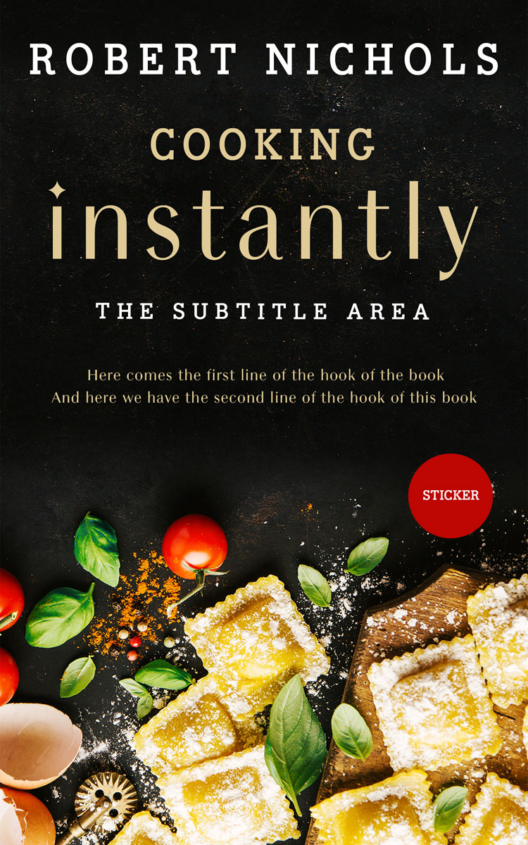 2D view of Premade Cookbooks & Food & Wine Book Cover - Rangoon Green