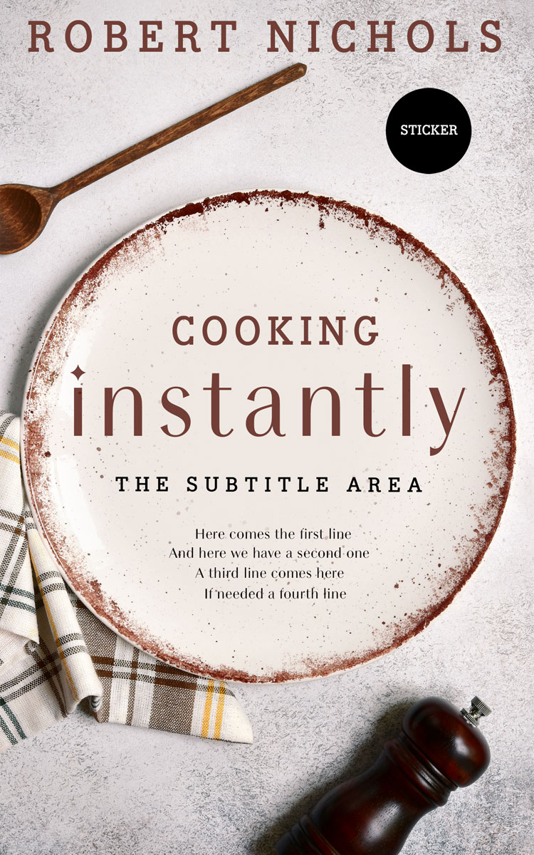 2D view of Premade Cookbooks & Food & Wine Book Cover - Swiss Coffee