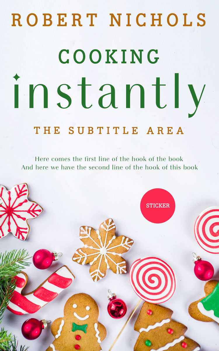 2D view of Premade Cookbooks & Food & Wine Book Cover - Athens Gray