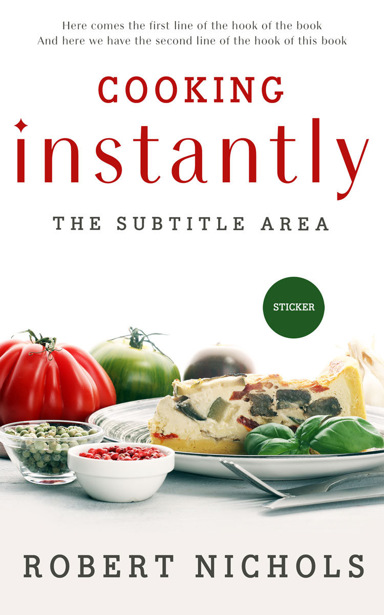 2D view of Premade Cookbooks & Food & Wine Book Cover - Tom Thumb