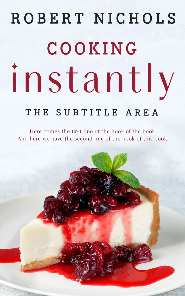 2D view of Premade Cookbooks & Food & Wine Book Cover - Porcelain