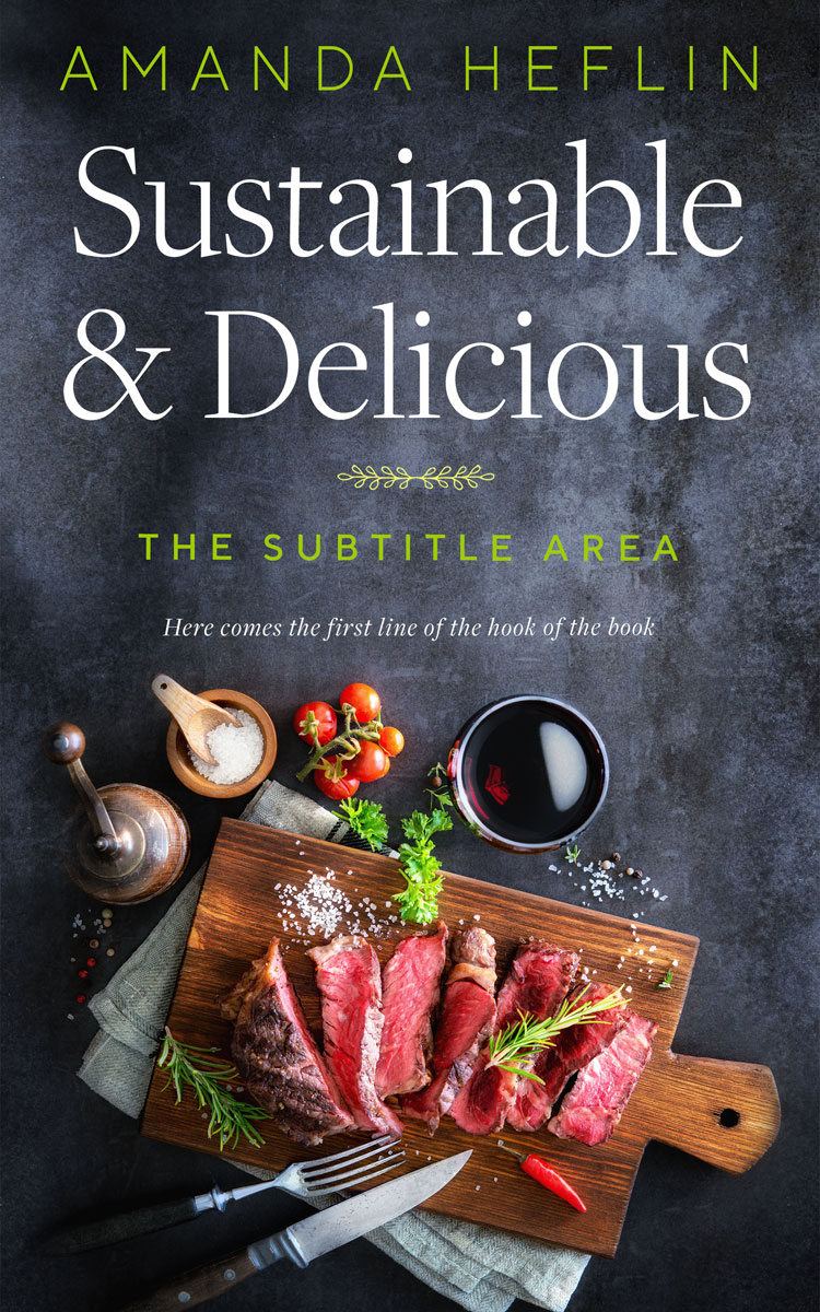 2D view of Premade Cookbooks & Food & Wine Book Cover - Tuna