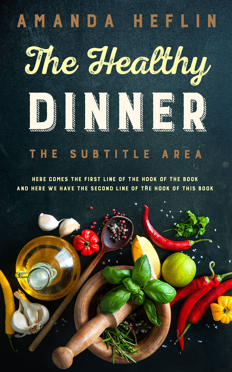 2D view of Premade Cookbooks & Food & Wine Book Cover - Outer Space