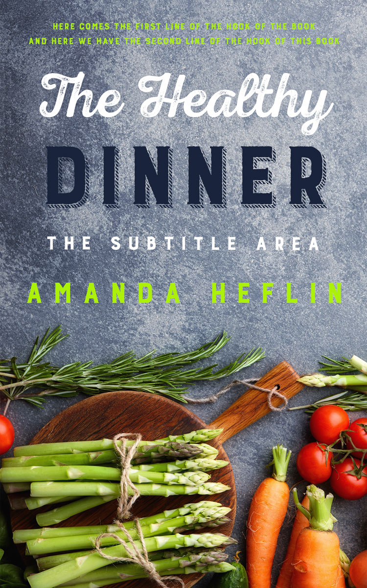 2D view of Premade Health & Dieting & Fitness Book Cover - Ironside Gray