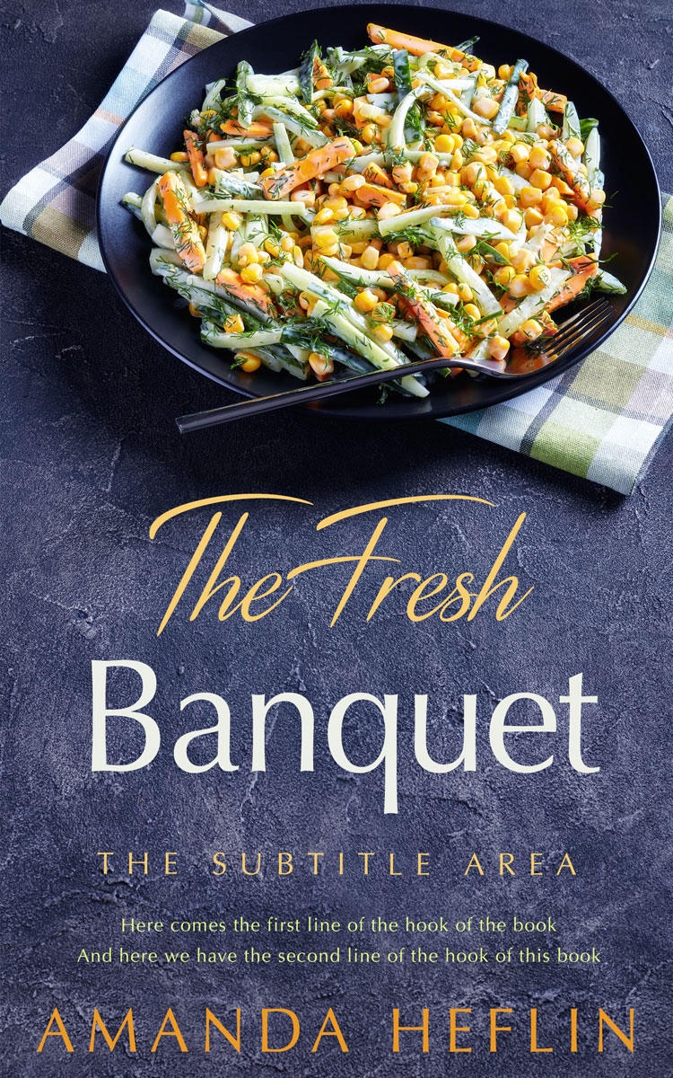 2D view of Premade Cookbooks & Food & Wine Book Cover - Fiord