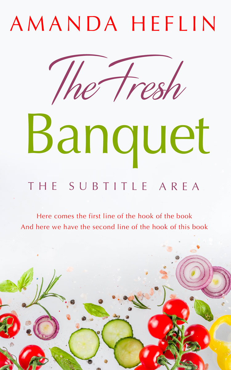 2D view of Premade Cookbooks & Food & Wine Book Cover - Concrete