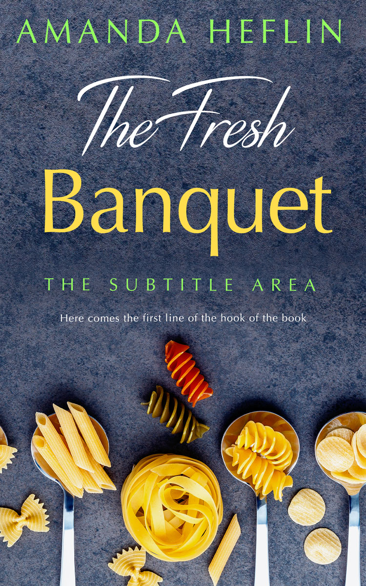 2D view of Premade Cookbooks & Food & Wine Book Cover - Fiord