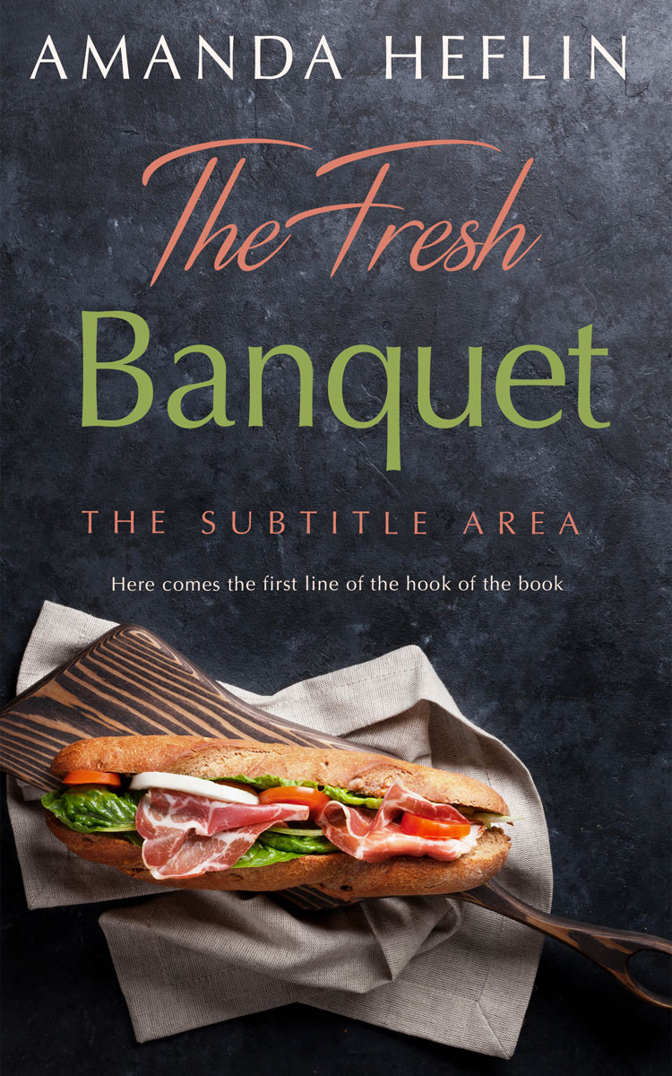 2D view of Premade Cookbooks & Food & Wine Book Cover - Tuna