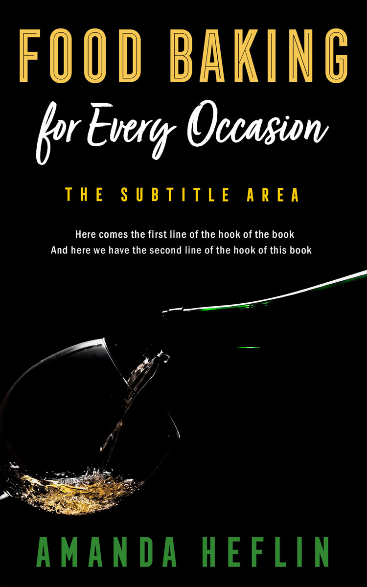 2D view of Premade Abstract Book Cover - Black