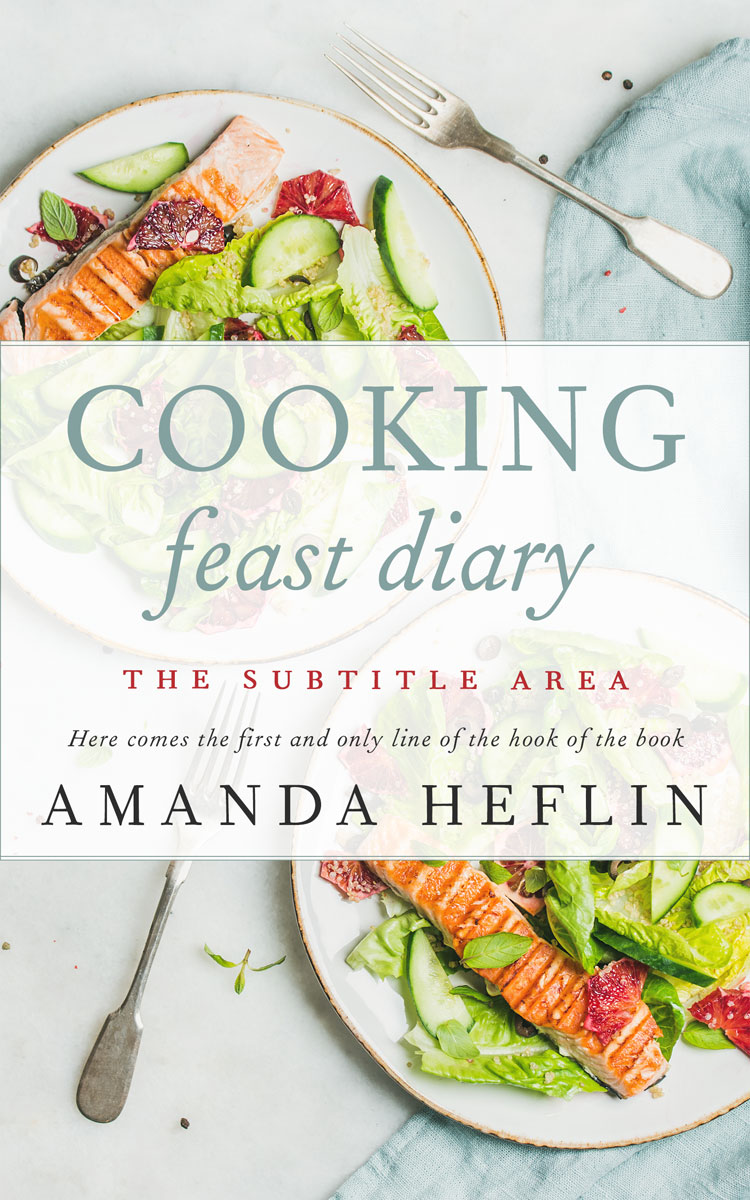 2D view of Premade Cookbooks & Food & Wine Book Cover - Cararra