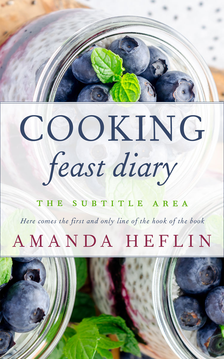 2D view of Premade Cookbooks & Food & Wine Book Cover - Mineral Green