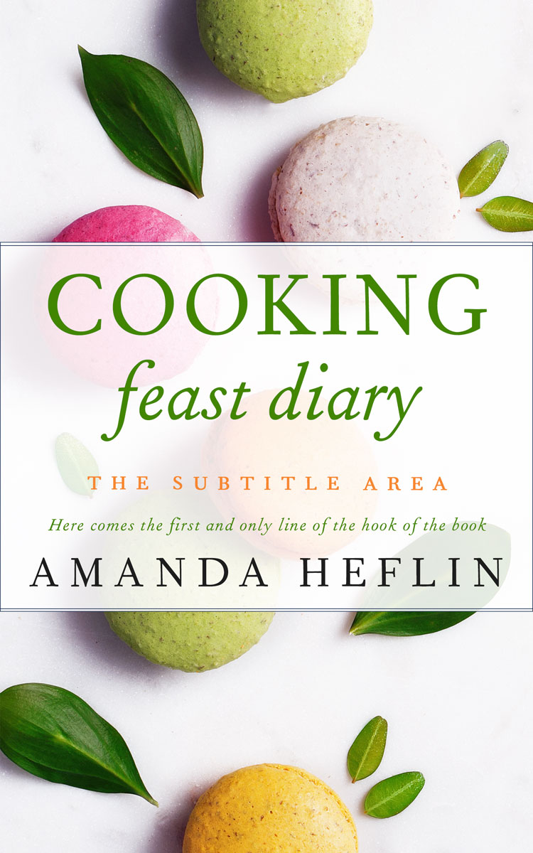 2D view of Premade Cookbooks & Food & Wine Book Cover - Pampas