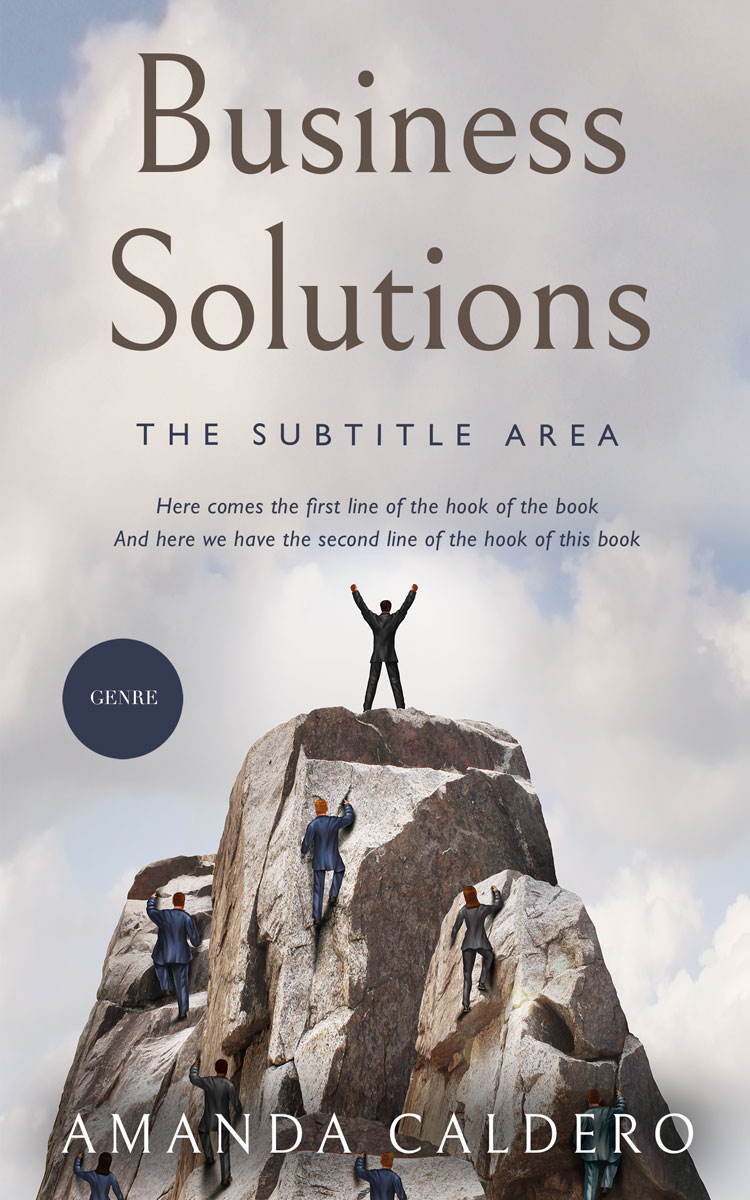 2D view of Premade Business Book Cover - Swiss Coffee