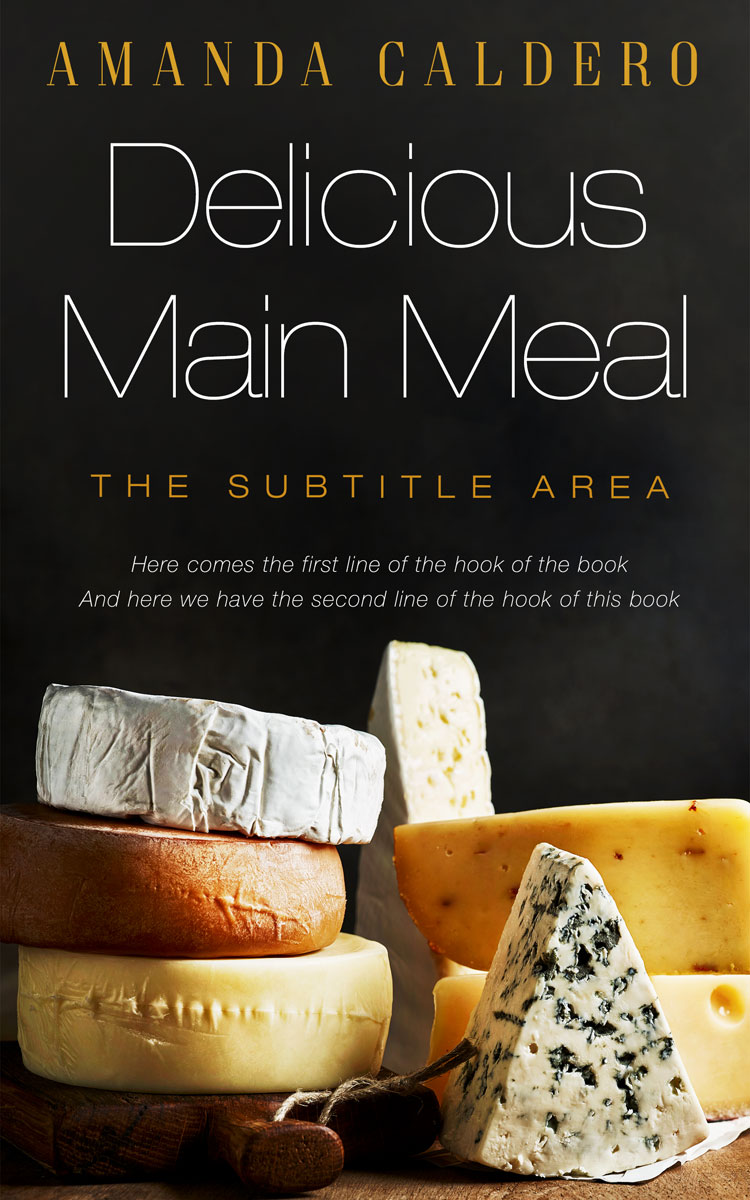 2D view of Premade Cookbooks & Food & Wine Book Cover - Tan