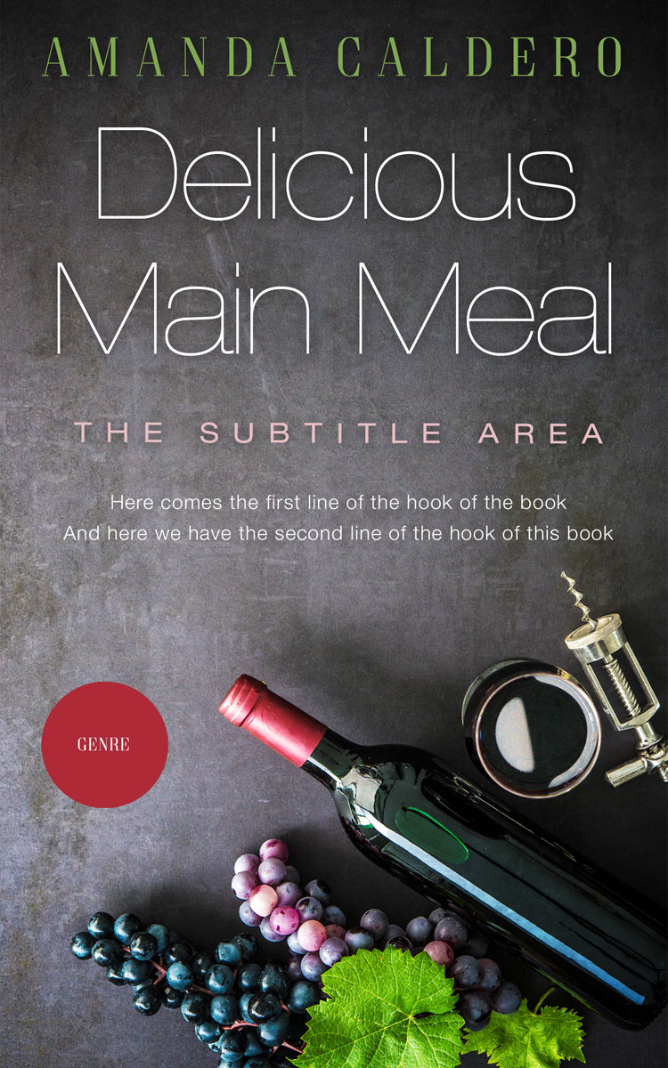 2D view of Premade Cookbooks & Food & Wine Book Cover - Lunar Green