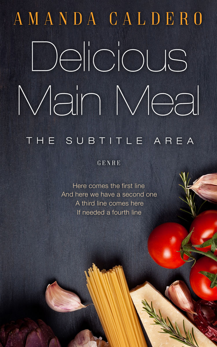 2D view of Premade Cookbooks & Food & Wine Book Cover - Tuna