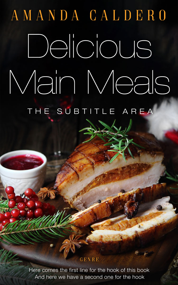 2D view of Premade Cookbooks & Food & Wine Book Cover - Brandy Rose