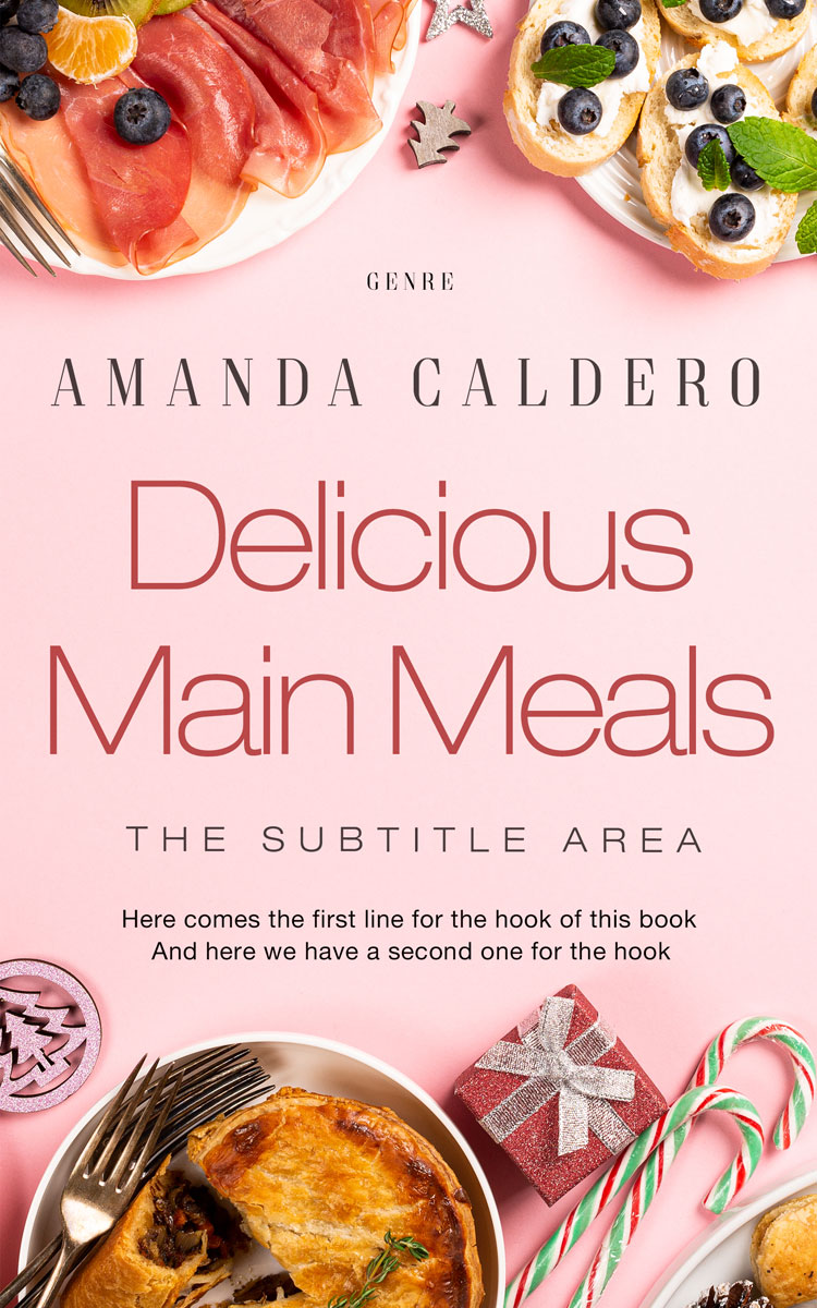 2D view of Premade Cookbooks & Food & Wine Book Cover - Azalea