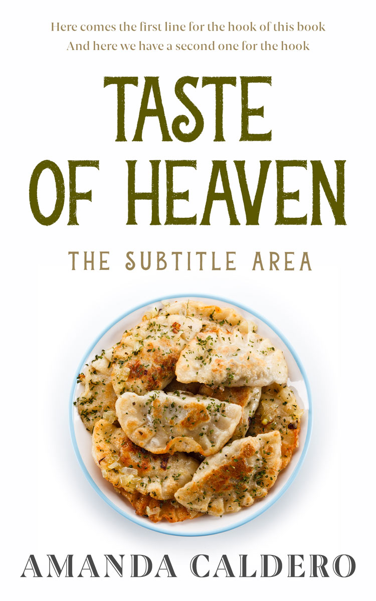 2D view of Premade Cookbooks & Food & Wine Book Cover - Cararra