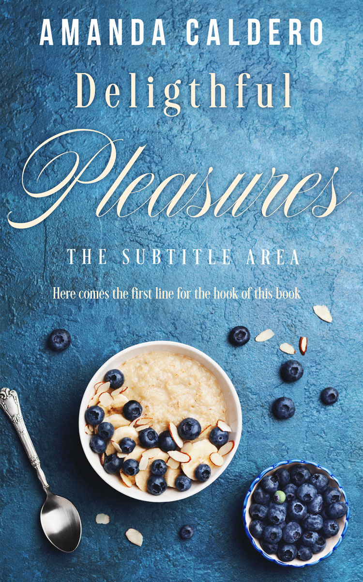 2D view of Premade Cookbooks & Food & Wine Book Cover - Wedgewood