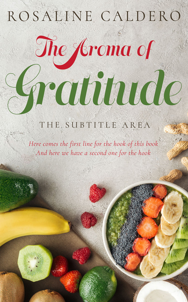 2D view of Premade Cookbooks & Food & Wine Book Cover - Swirl