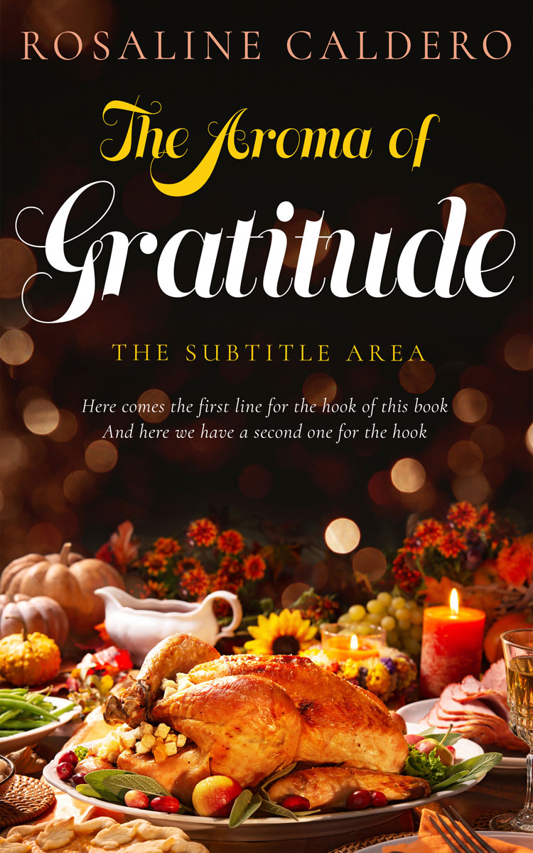 2D view of Premade Cookbooks & Food & Wine Book Cover - Raw Sienna