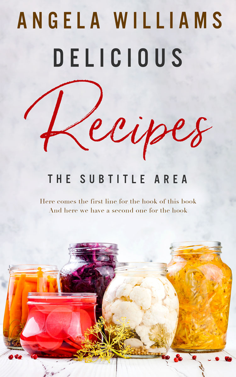 2D view of Premade Cookbooks & Food & Wine Book Cover - Bon Jour