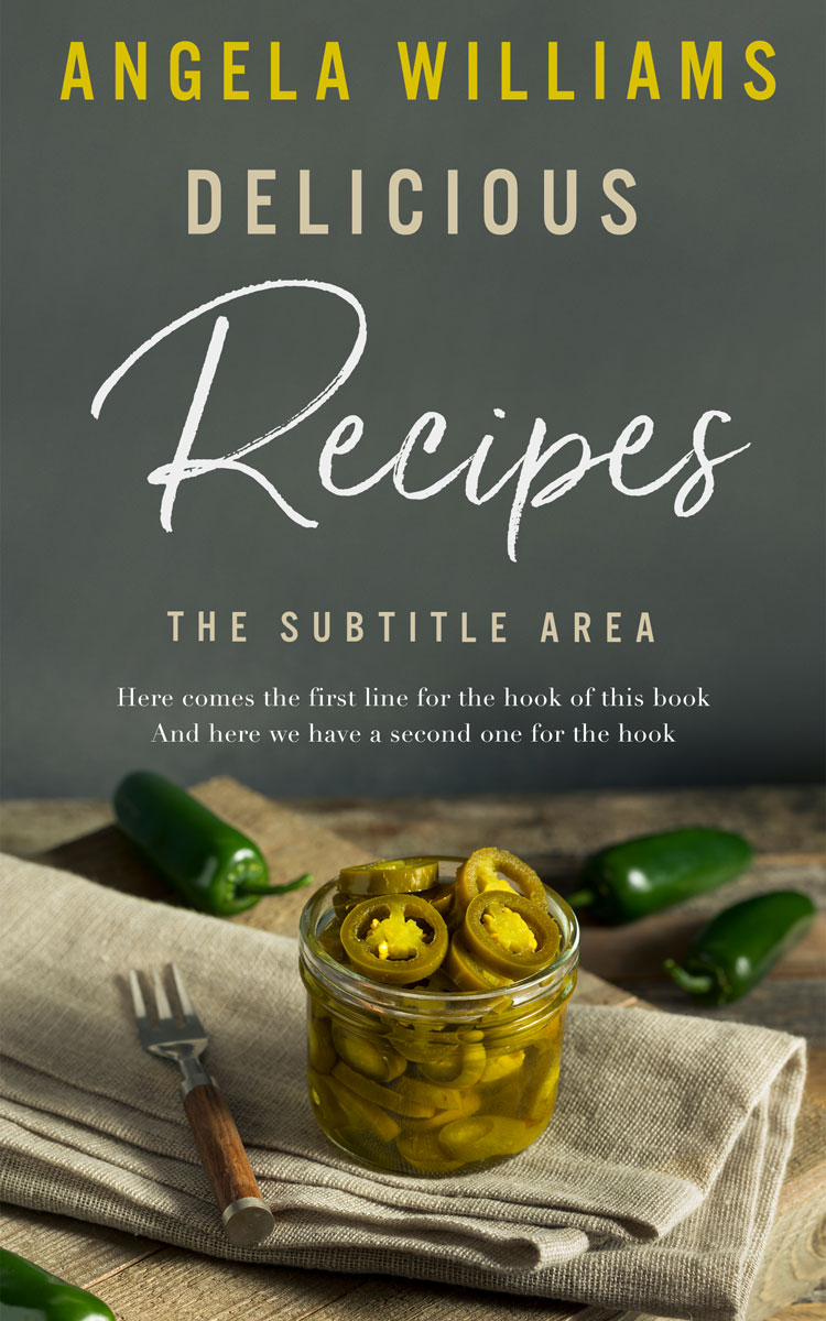 2D view of Premade Cookbooks & Food & Wine Book Cover - Kelp