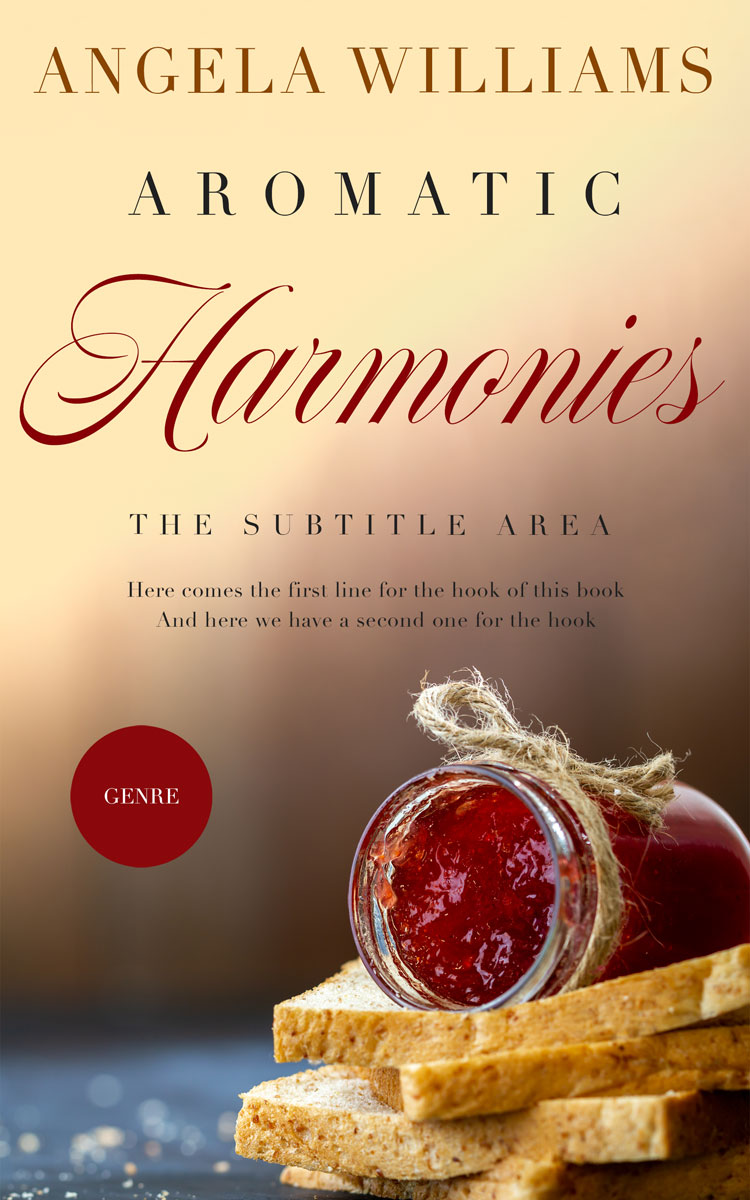 2D view of Premade Cookbooks & Food & Wine Book Cover - Chamois