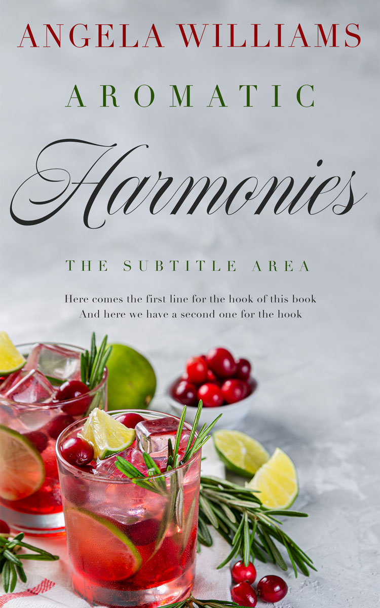 2D view of Premade Cookbooks & Food & Wine Book Cover - French Gray