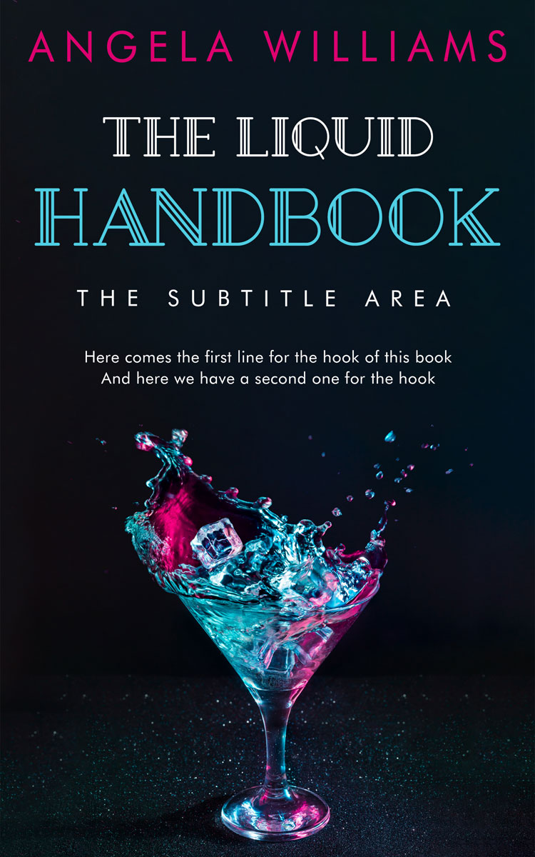 2D view of Premade Cookbooks & Food & Wine Book Cover - Ebony