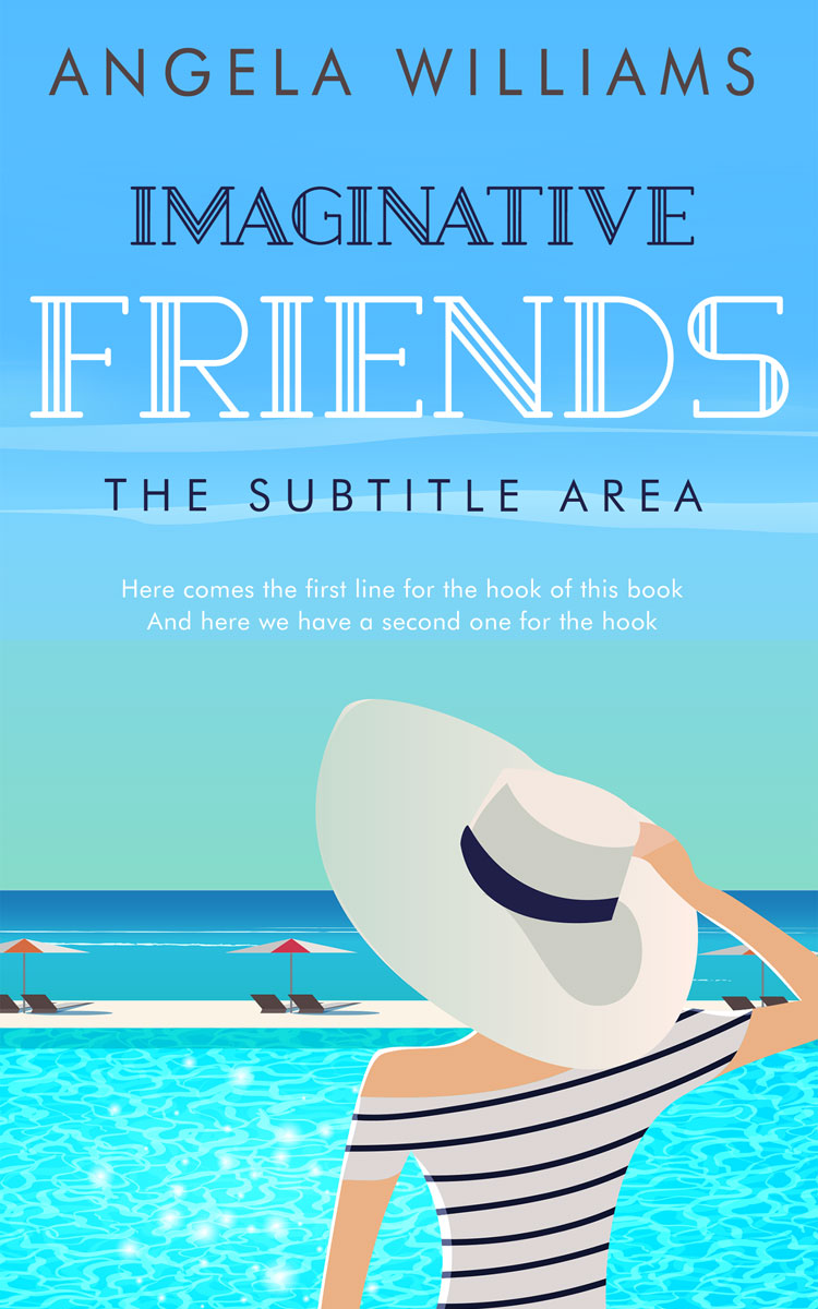 2D view of Premade Teen & Young Adult Book Cover - Turquoise Blue