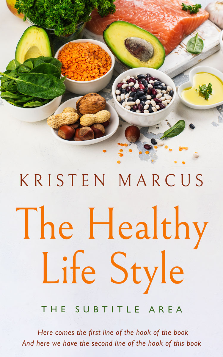 2D view of Premade Health & Dieting & Fitness Book Cover - Ebb