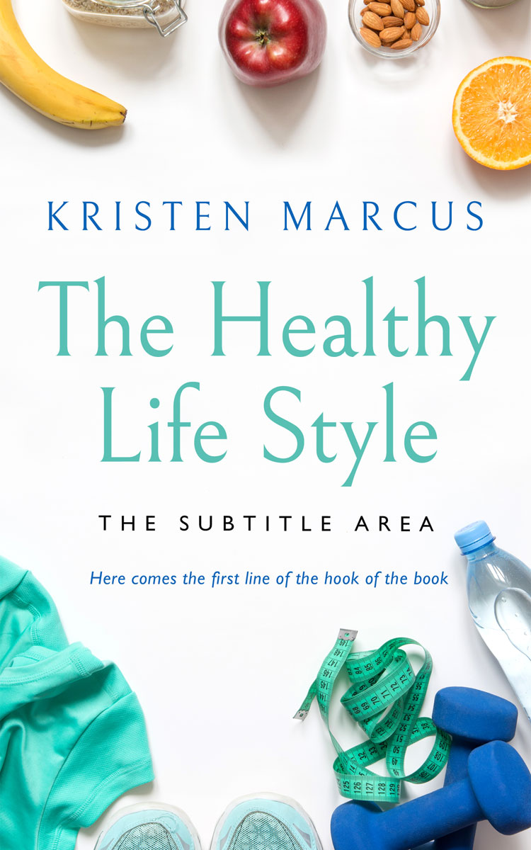 2D view of Premade Health & Dieting & Fitness Book Cover - Jelly Bean