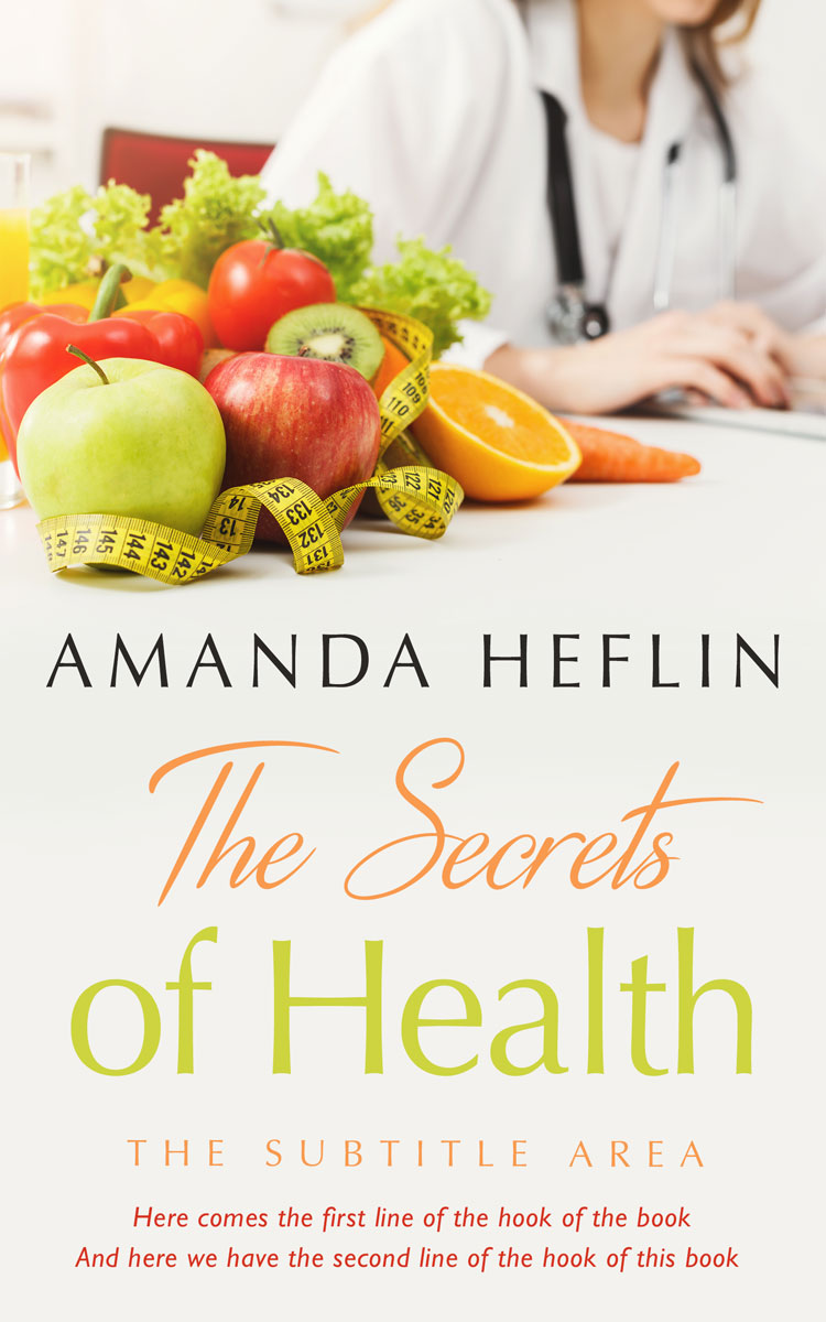 2D view of Premade Health & Dieting & Fitness Book Cover - Pampas