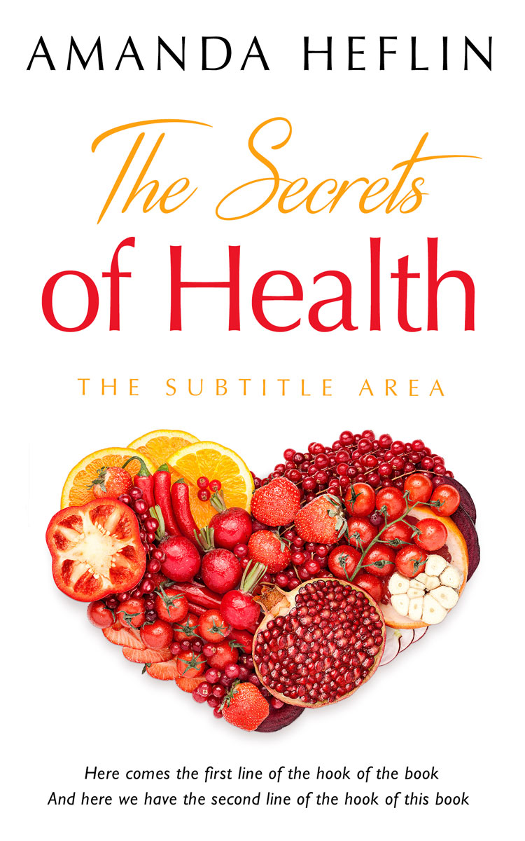 2D view of Premade Health & Dieting & Fitness Book Cover - Persian Red