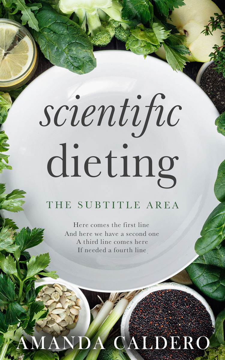 2D view of Premade Health & Dieting & Fitness Book Cover - Green Kelp