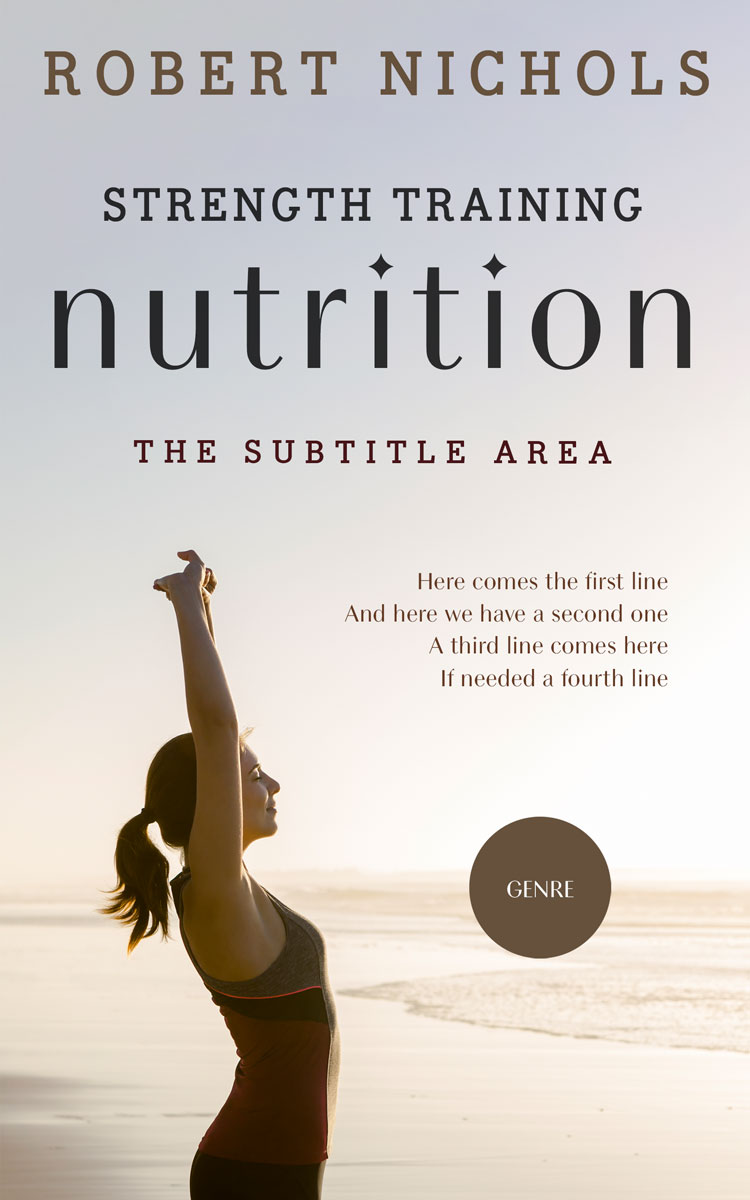 2D view of Premade Health & Dieting & Fitness Book Cover - Swiss Coffee